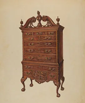 Highboy Prints: Highboy, c. 1938. Creator: Elisabeth Fulda