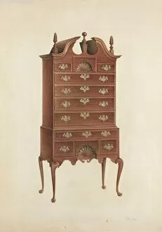 Handles Collection: Highboy, c. 1939. Creator: Lawrence Phillips