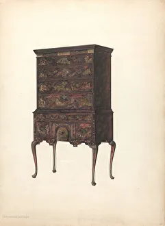 Highboy Prints: Highboy, c. 1940. Creator: M. Rosenshield-von-Paulin
