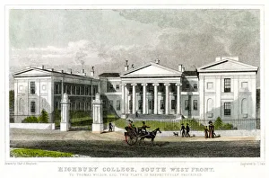 Thomas Dale Prints: Highbury College, south-west front, Islington, London, 1827. Artist: Thomas Dale