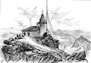 Hohe Tauern Prints: The highest observatory in Europe, on the summit of the Sonnblick, 1890. Creator: Unknown