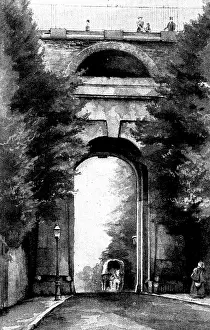 Viaduct Prints: Highgate Archway, to be demolished, 1898. Creator: Unknown