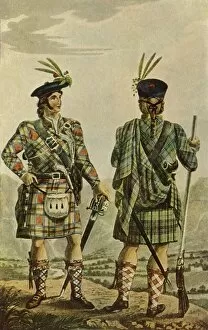 Highland Chiefs in the Stewart and Gordon Tartans, 1831, (1946). Creator: Robert Havell