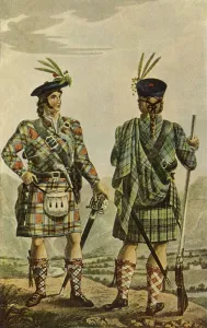 Robert Havell Prints: Highland Chiefs in the Stewart and Gordon Tartans, 1831, (1946). Creator: Robert Havell