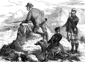 Stocking Prints: Highland Deerstalking: By George! Missed Again, 1871. Creator: William Ralston