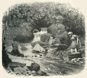 Highlands Scotland Prints: On a Highland Stream, c1870