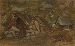 Shelter Prints: Highlander in Front of a Hut, c1870. Creator: Aleksander Kotsis