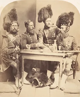 Black Watch Gallery: Highlanders, 1856. Creator: Joseph Cundall