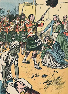 Blackie And Son Ltd Collection: The Highlanders Entering Lucknow, c1907