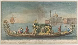 Trumpet Gallery: The highly ornamented second gondola of Ambassador Giovanni Battista Colloreado enterin