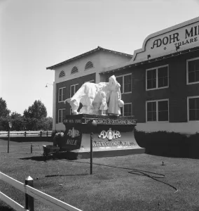 Cows Prints: Highway sculpture, on U. S. 99