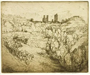 Maclaughlan Donald Shaw Prints: The Hill City, 1909. Creator: Donald Shaw MacLaughlan