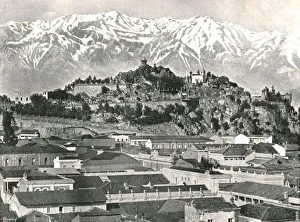 Andes Prints: The hill of Santa Lucia with the Andes in the background
