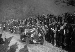 Hillman Aero Minx of RJ Williams competing in the MCC Lands End Trial, Beggars Roost, Devon, 1936
