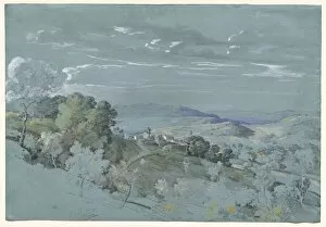Johann Georg Von Dillis Gallery: The Hills of Umbria near Perugia, 1830 / 1832. Creator: Johann Georg von Dillis