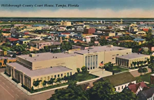 Tichnor Quality View Prints: Hillsborough County Court House, Tampa, Florida, c1940s