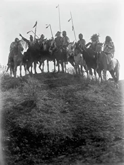 Apsaroke Prints: On the hilltop, c1908. Creator: Edward Sheriff Curtis