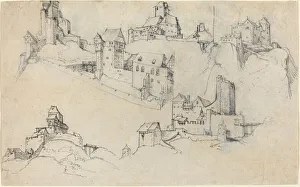 Hilltop Castles, c. 1546. Creator: Augustin Hirschvogel