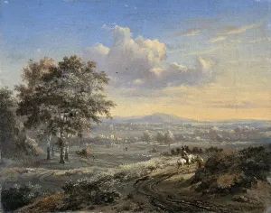 Arcadian Prints: Hilly Landscape with a Rider on a Country Road, 1655-1684. Creator: Jan Wijnants