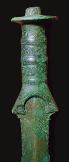 Hilt of an early bronze sword, 13th century BC