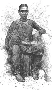'Hindoo Girl; Black Bear shooting in the Himalayas', 1875. Creator: G. Beste 'Hindoo Girl; Black Bear shooting in the Himalayas', 1875. Creator: G. Beste