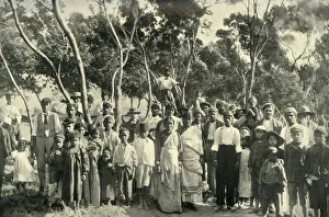 Transvaal Prints: Hindoo Refugees from the Transvaal in Camp at Cape Town, 1900. Creator: Alfs Hosking