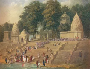 Ghat Prints: A Hindu Custom Now Suppressed: Preparations for a Suttee, 1908