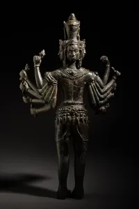 Cambodia Prints: The Hindu God Shiva (image 1 of 6), 12th century. Creator: Unknown