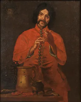 Mortar And Pestle Prints: Hinric Hasenberger, the Court Jester, 1652. Creator: David Klocker Ehrenstrahl