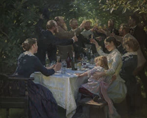 Banquet Collection: Hip, Hip, Hurrah!, 1888. Creator: Kroyer, Peder Severin (1851-1909)