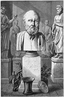Images Dated 30th August 2005: Hippocrates of Cos, Ancient Greek physician, 1866