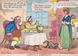 Rudeness Prints: Hiring a Servant, 1811. 1811. Creator: Thomas Rowlandson