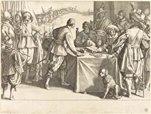 The Hiring of the Troops, c. 1614. Creator: Jacques Callot