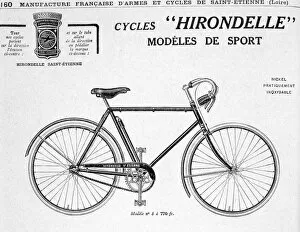 Hirondelle Saint Etienne, Bicycle Tourism Advertisement, 20th century