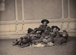 Lying Down Gallery: Hirten / Pifferari mit Brotzeit, ca. 1864. Creator: Jacob Wothly
