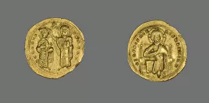 Constantinople Gallery: Histamenon (Coin) of Romanus III Argyrus with Christ Enthroned, 1028-34. Creator: Unknown