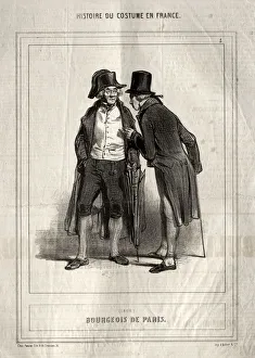 Paul Gavarni French Prints: Histoire du Costume en France: Bourgeois de Paris