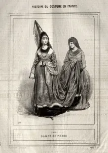 Histoire du Costume en France: Dames de Paris, 1843. Creator: Paul Gavarni (French, 1804-1866)
