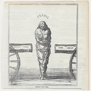 Cannons Prints: Histoire d'un regne, 1870. Creator: Honore Daumier