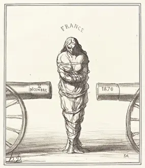 Cannons Prints: Histoire d'un regne, 1870. Creator: Honore Daumier