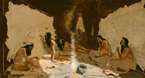 Remington Frederic Sackrider Prints: Historians of the Tribe, 1890 / 99. Creator: Frederic Remington