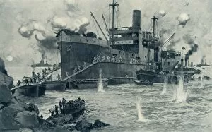 Smoke Collection: The Historic Landing from the River Clyde at Seddul Bahr, Gallipoli, April 25th