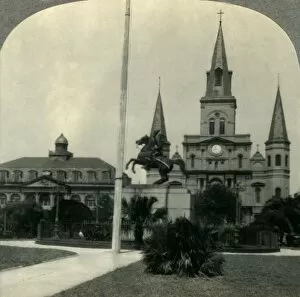 Path Collection: In Historic Old New Orleans, La. - Jackson Square, the Site of Bienvilles Place