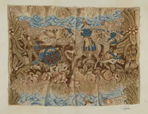 Historical Printed Cotton, c. 1939. Creator: Esther Hansen