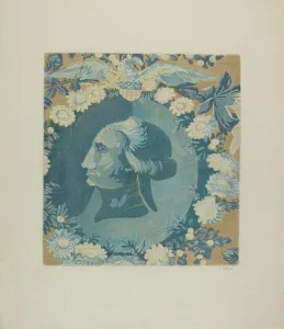 Presidents Prints: Historical Printed Cotton, c. 1941. Creator: Ernest Capaldo