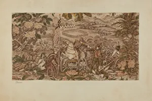 Historical Printed Textile, c. 1939. Creator: Joseph Lubrano