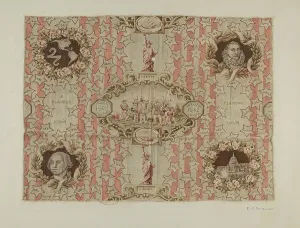 Printed Prints: Historical Printed Textile, c. 1940. Creator: E.A. Smaller