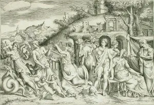 Etching And Engraving Prints: History of Jason and Medea, c1565. Creator: Giulio Bonasone
