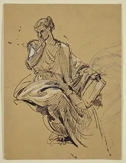 Graphite Pencil Prints: History, mid-19th century. Creator: Isidore Pils