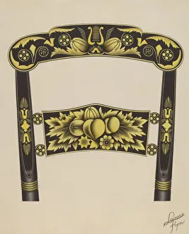 Stencilling Prints: Hitchcock Chair Back, 1936. Creator: Lawrence Flynn